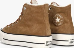 bruine converse hoge sneakers chuck taylor aal star lift hi