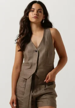 bruine copenhagen muse gilet cmnature-waistcoat