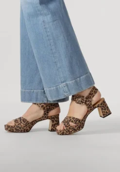 bruine ctwlk sandalen met hak amouch