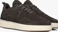 bruine cycleur de luxe lage sneakers piste