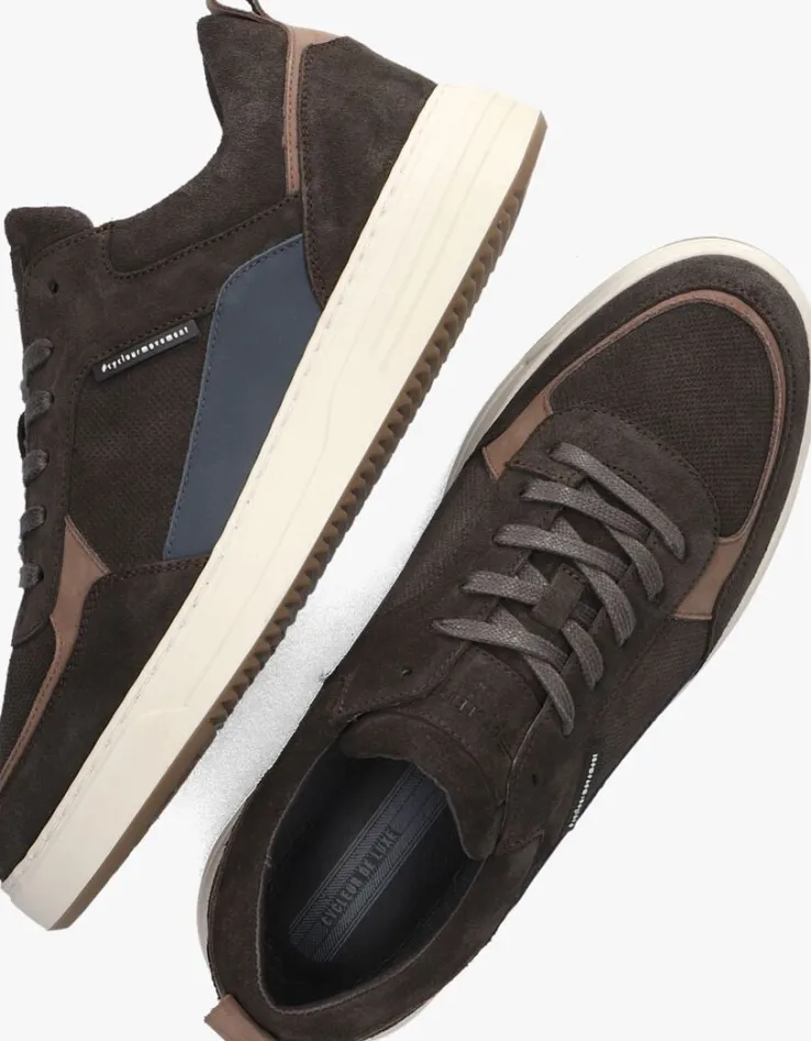 bruine cycleur de luxe lage sneakers commuter
