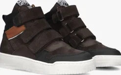 bruine develab hoge sneakers 45889