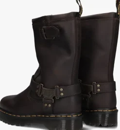 bruine dr martens biker boots anistone high