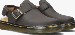 bruine dr martens platte sandalen jorgie k