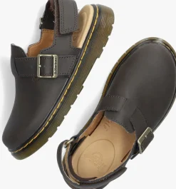 bruine dr martens platte sandalen jorgie k