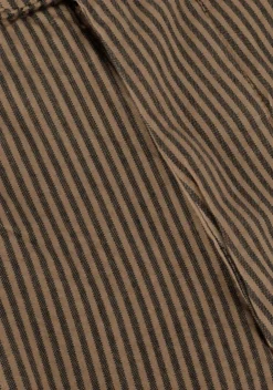 bruine dstrezzed korte broek lancaster jogger shorts seersucker stripe