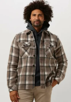 bruine dstrezzed overshirt teppe overshirt