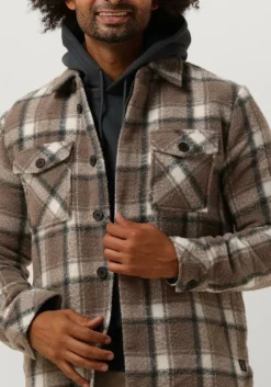 bruine dstrezzed overshirt teppe overshirt