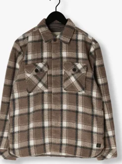 bruine dstrezzed overshirt teppe overshirt