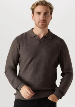 bruine dstrezzed trui mercury polo