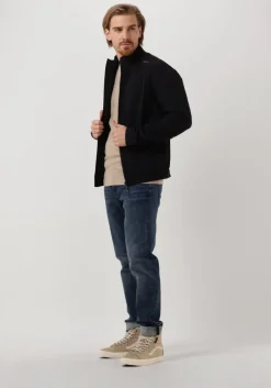 bruine dstrezzed trui mercury crew melange slub