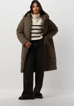 bruine elvine gewatteerde jas eliza