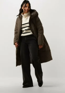 bruine elvine gewatteerde jas eliza