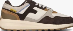 bruine faguo lage sneakers limwood running