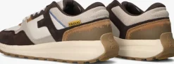 bruine faguo lage sneakers limwood running