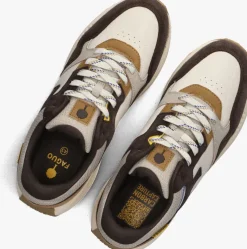 bruine faguo lage sneakers limwood running