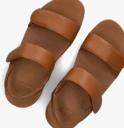 bruine fitflop platte sandalen fv8