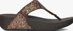 bruine fitflop teenslippers lulu glitter toe-post