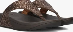 bruine fitflop teenslippers lulu glitter toe-post