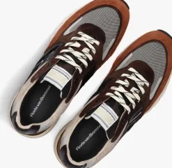 bruine floris van bommel lage sneakers sfm-10154 de treener