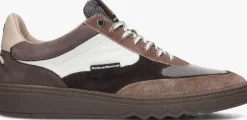 bruine floris van bommel lage sneakers sfm-10143 de kupster