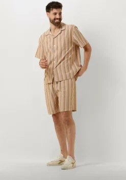 bruine forét casual overhemd otter seersucker ss shirt