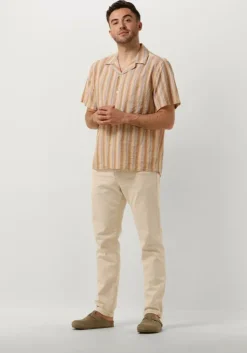 bruine forét casual overhemd otter seersucker ss shirt