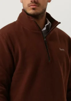 bruine forét trui motion half zip
