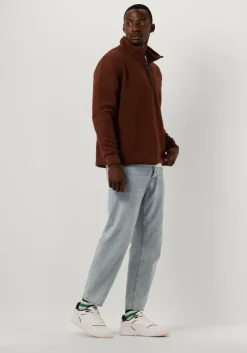 bruine forét trui motion half zip