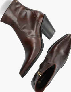 bruine fred de la bretoniere enkellaarsjes blaire ankle boot