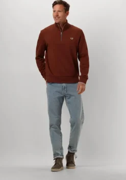 bruine fred perry sweater half zip sweatshirt