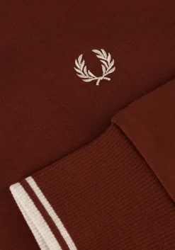 bruine fred perry trui crew neck sweatshirt