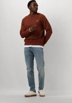 bruine fred perry trui crew neck sweatshirt
