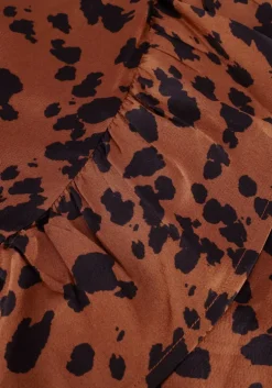 bruine freebird maxi jurk rosy midi ls dress