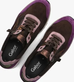 bruine gabor lage sneakers 306