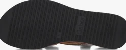 bruine gabor platte sandalen 823.1