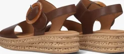 bruine gabor platte sandalen 550.2