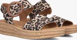 bruine gabor platte sandalen 550.2