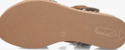 bruine gabor platte sandalen 550.2