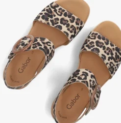 bruine gabor platte sandalen 550.2