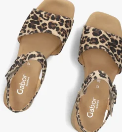 bruine gabor sandalen met hak 721.1.0