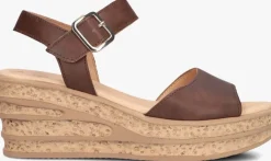 bruine gabor sandalen met hak 651