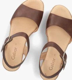 bruine gabor sandalen met hak 651