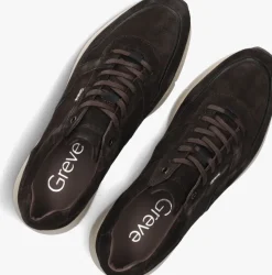 bruine greve lage sneakers walker h
