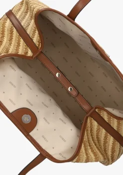 bruine guess schoudertas vikky ii large 2 in 1 tote