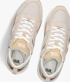 bruine hub lage sneakers glide