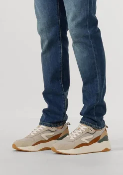 bruine hub lage sneakers glide