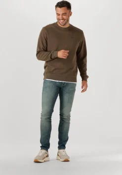 bruine hub lage sneakers glide