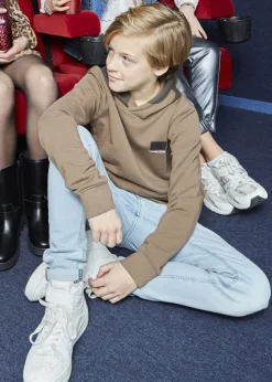 bruine indian blue jeans truien/vesten hoodie ibj peached