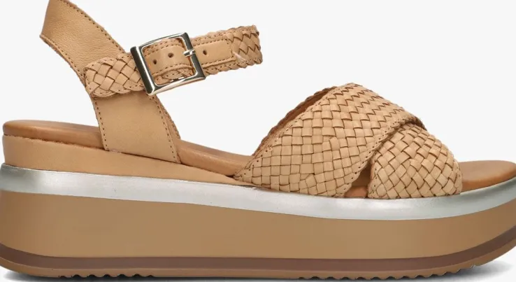 bruine inuovo platte sandalen a98004